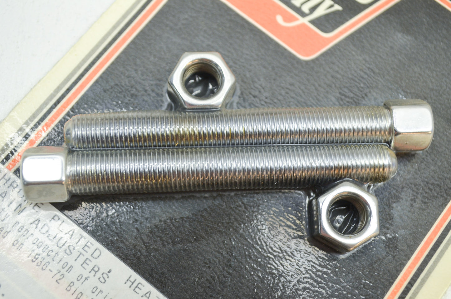 New V-Twin Colony Chrome Rear Chain Adjuster Kit NOS