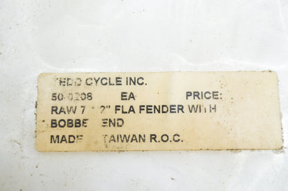 Raw 7 1/2' Bobbed Fender NOS