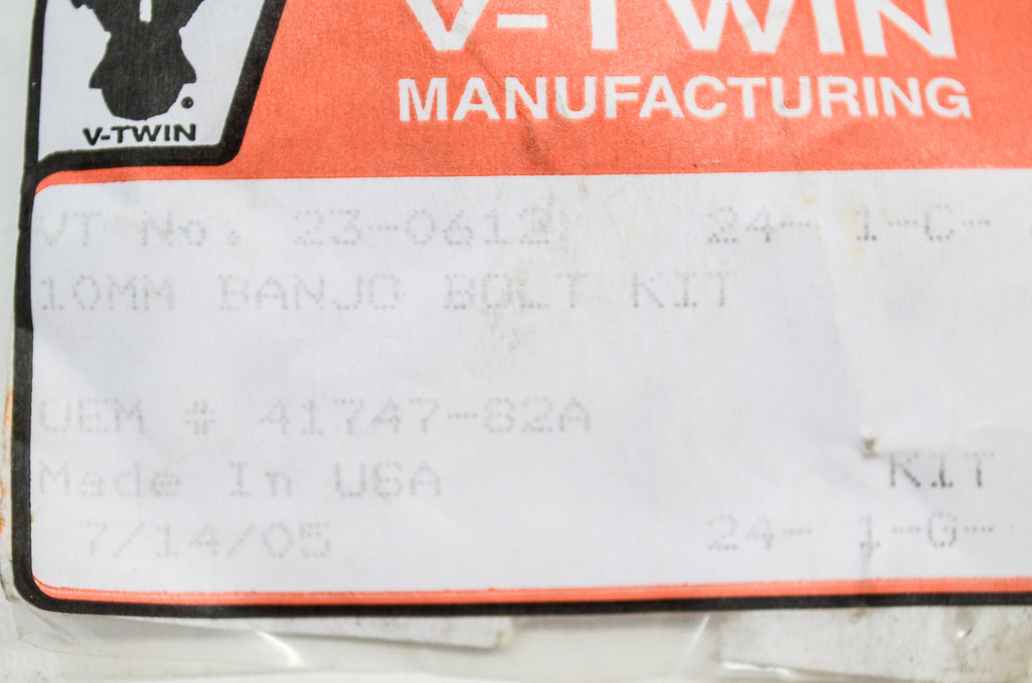 New V-Twin Chrome Brake Hose 10mm Banjo Bolt Kit NOS