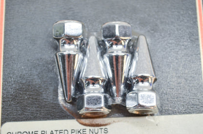 New V-Twin Colony Chrome Pike Nut Fine, 5/16'-24 Thread Qty 4 NOS