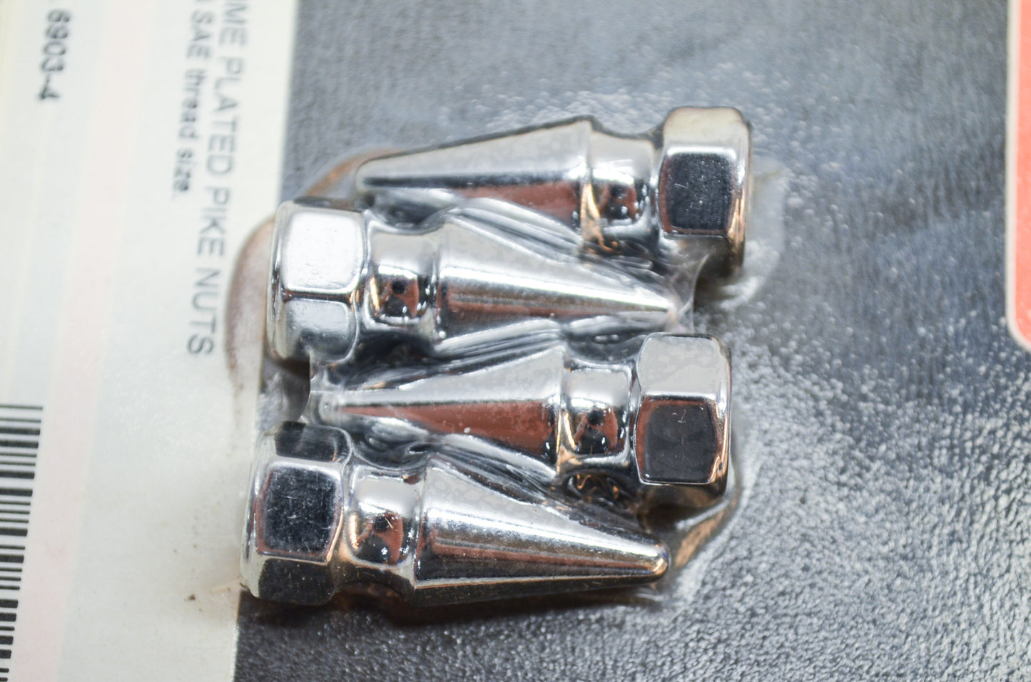 New V-Twin Colony Chrome Pike Nut Fine, 5/16'-24 Thread Qty 4 NOS
