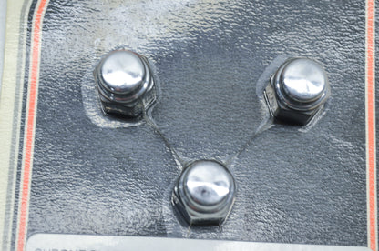 New V-Twin Colony Chrome Cap Nut, 3/8'-16 Coarse Thread Qty 3 NOS