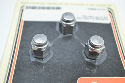 New V-Twin Colony Chrome Cap Nut, 3/8'-16 Coarse Thread Qty 3 NOS