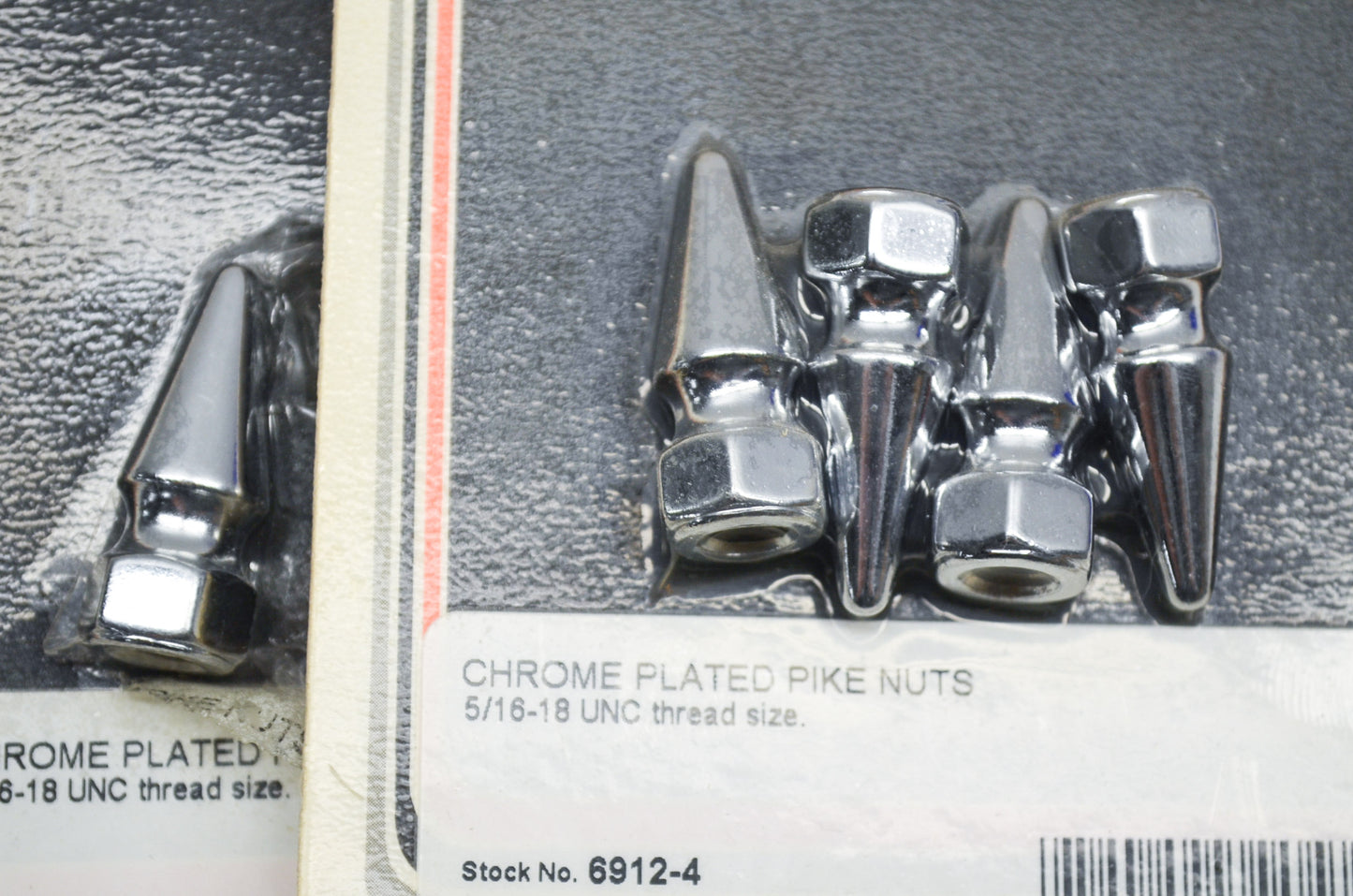 New V-Twin Colony Chrome Pike Nut, 5/16'-18 Coarse Thread Qty 5 NOS