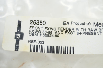 Raw Front Fender 80-88 FXWG 84-UP FXST NOS