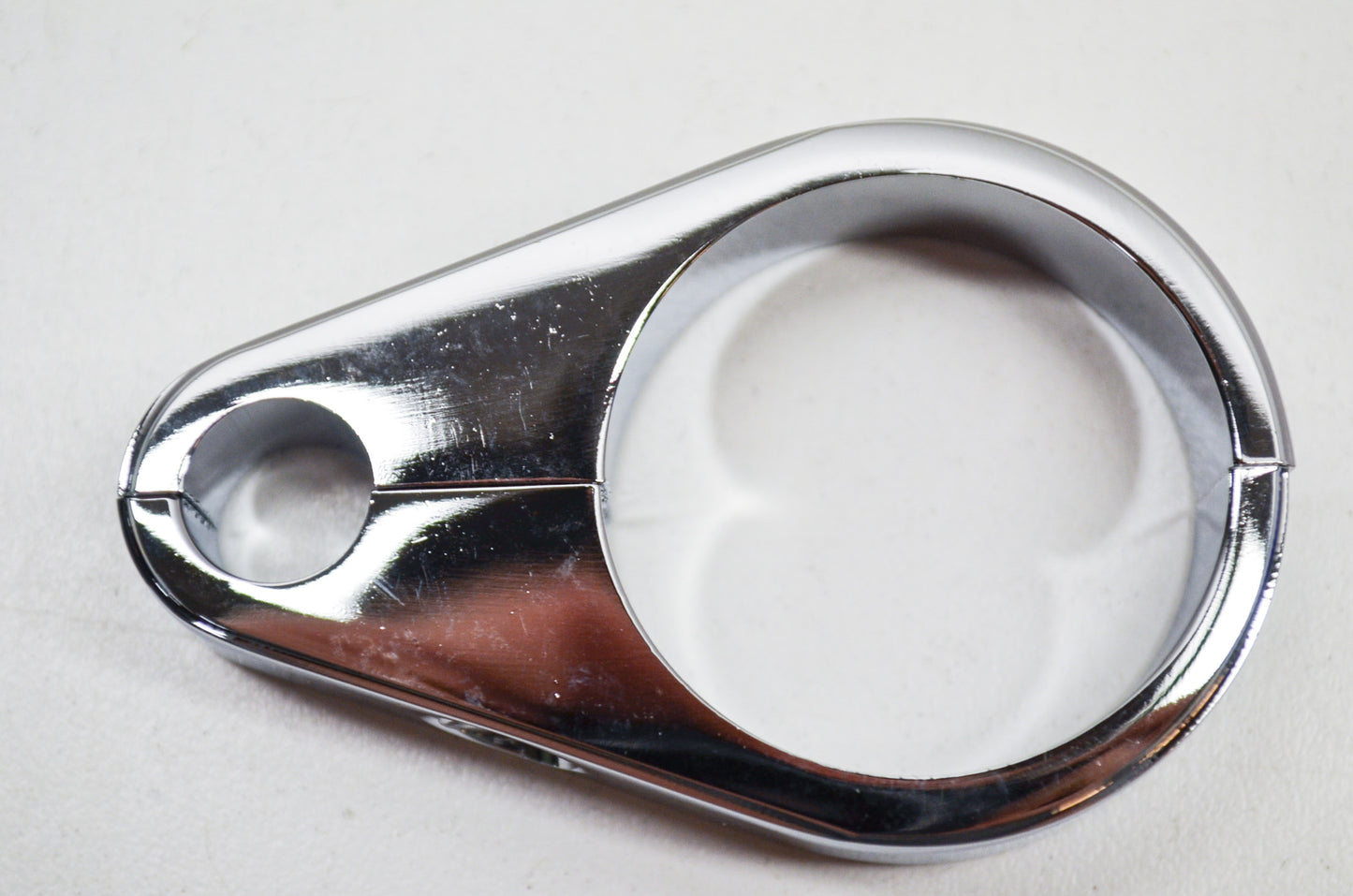 New V-Twin 35mm Clutch Cable Clamp Chrome NOS