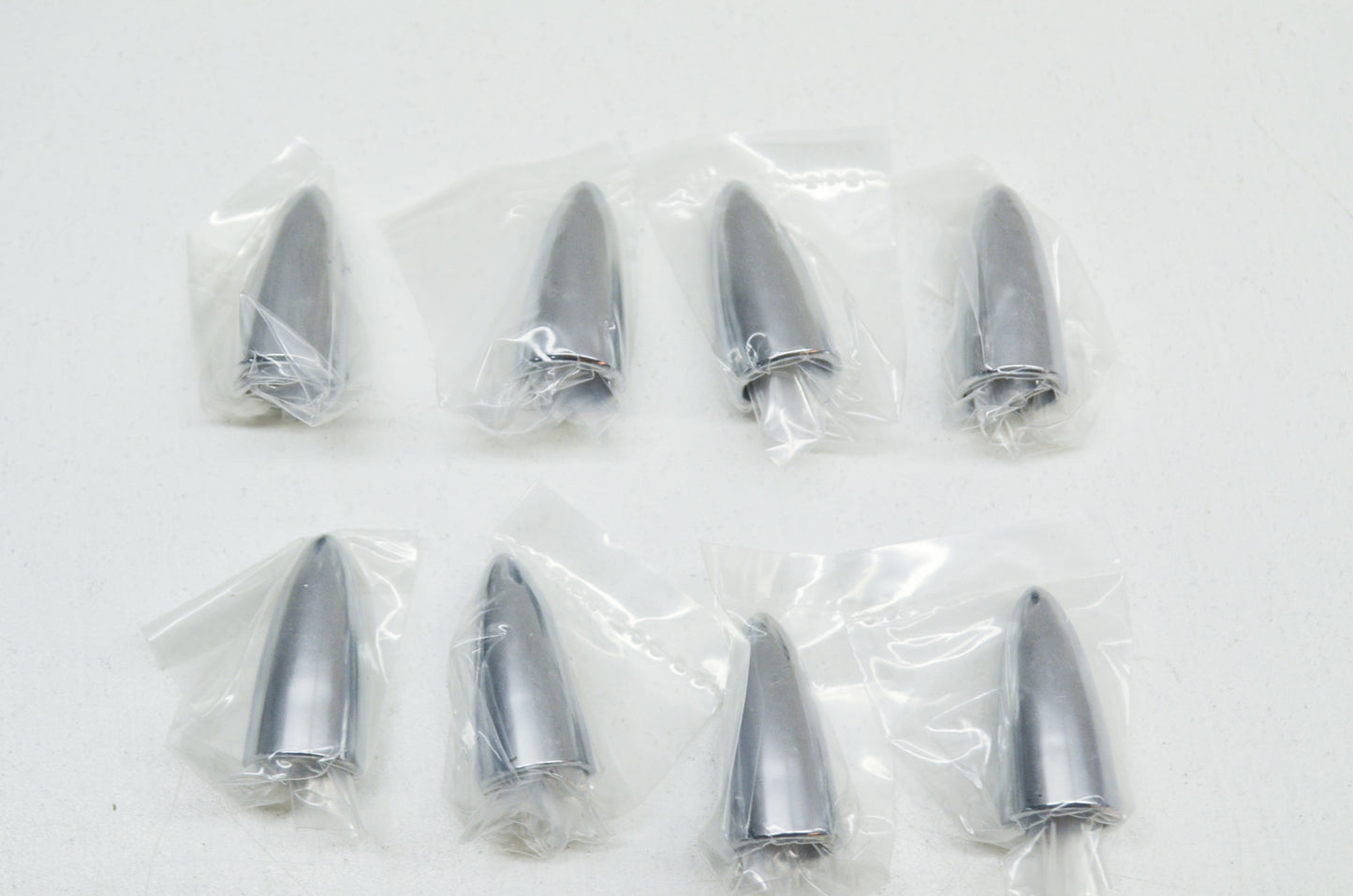 New V-Twin Valve Stem Cover Steel Chrome Qty 8 NOS