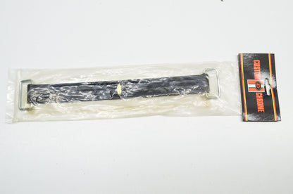 New Custom Chrome Rubber Battery Strap NOS