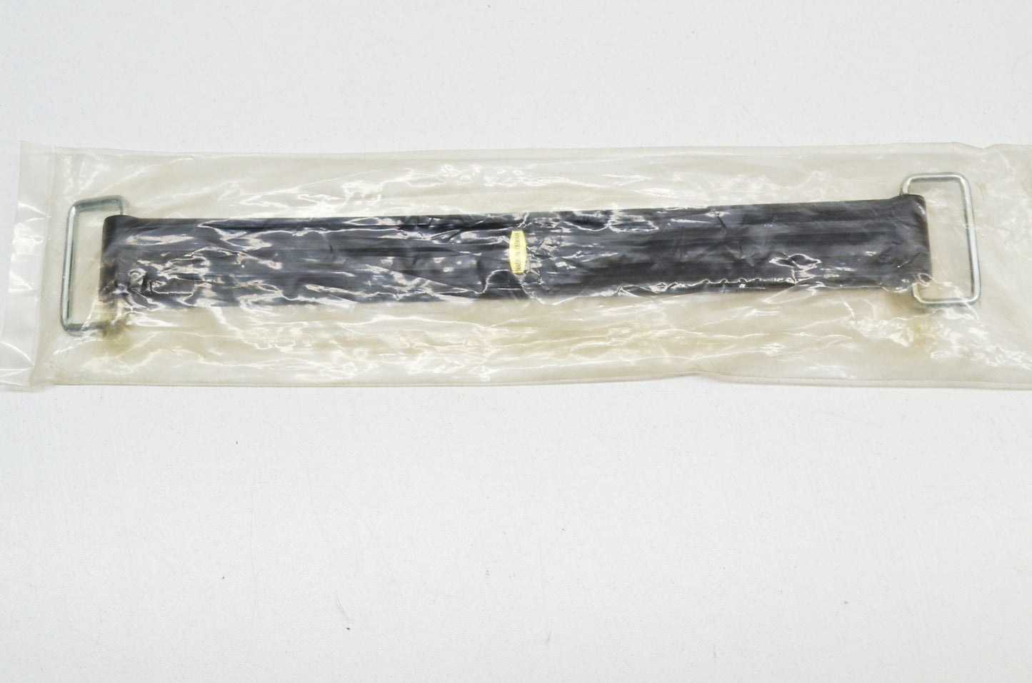 New Custom Chrome Rubber Battery Strap NOS