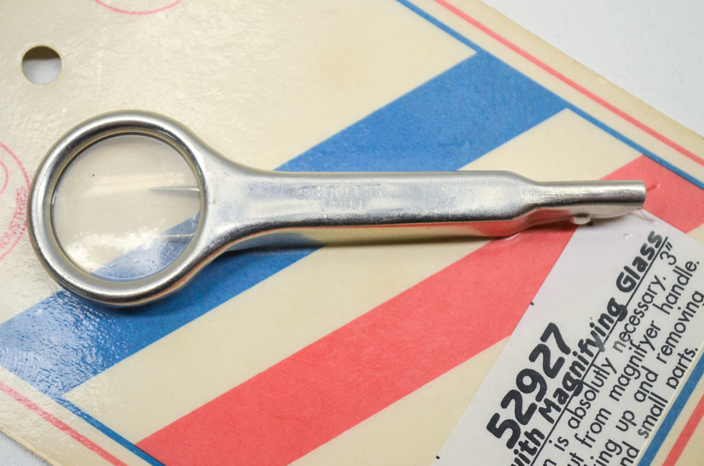 New AES Industries Tweezer With Magnifying Glass NOS