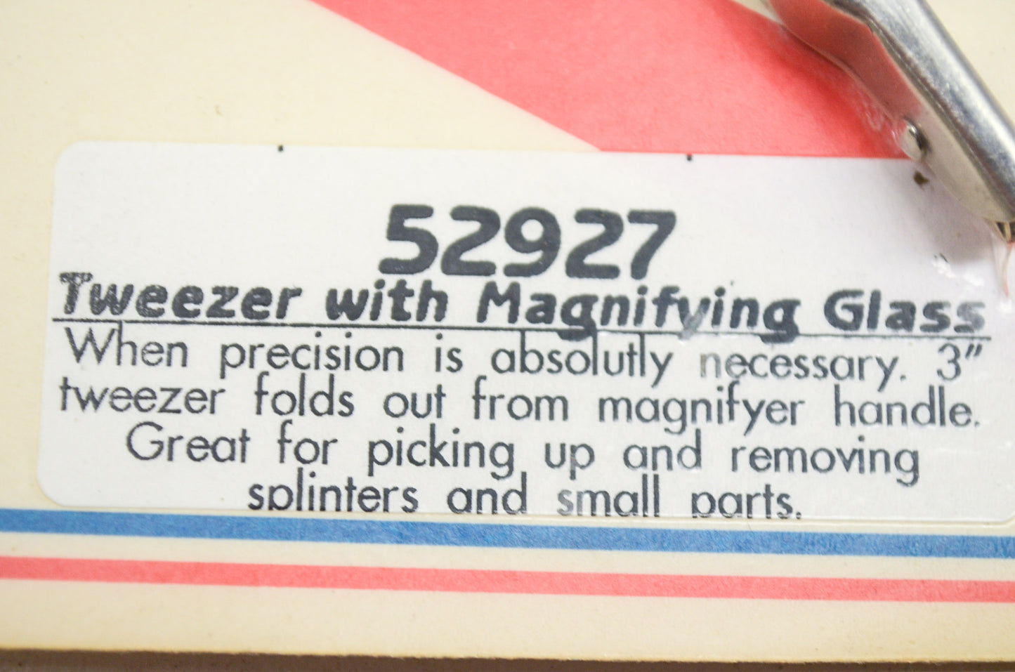 New AES Industries Tweezer With Magnifying Glass NOS