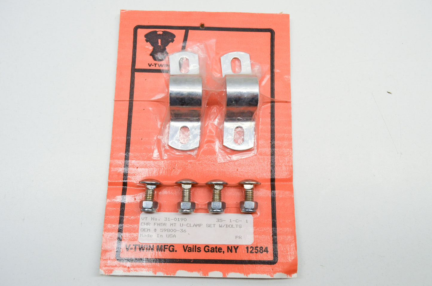 New V-Twin Rear Fender Mount U-Clamp Kit NOS