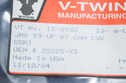 New V-Twin James Cam Cover Gasket NOS