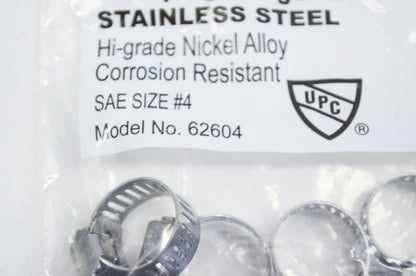 New Ideal 1/4'-5/8' Hose Clamp Qty 10 NOS