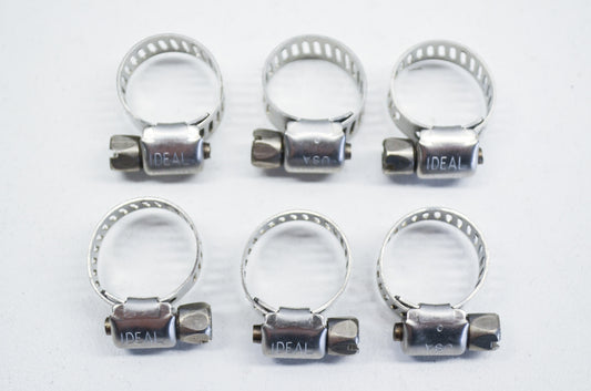 New Ideal 1/4'-5/8' Hose Clamp Qty 6 NOS
