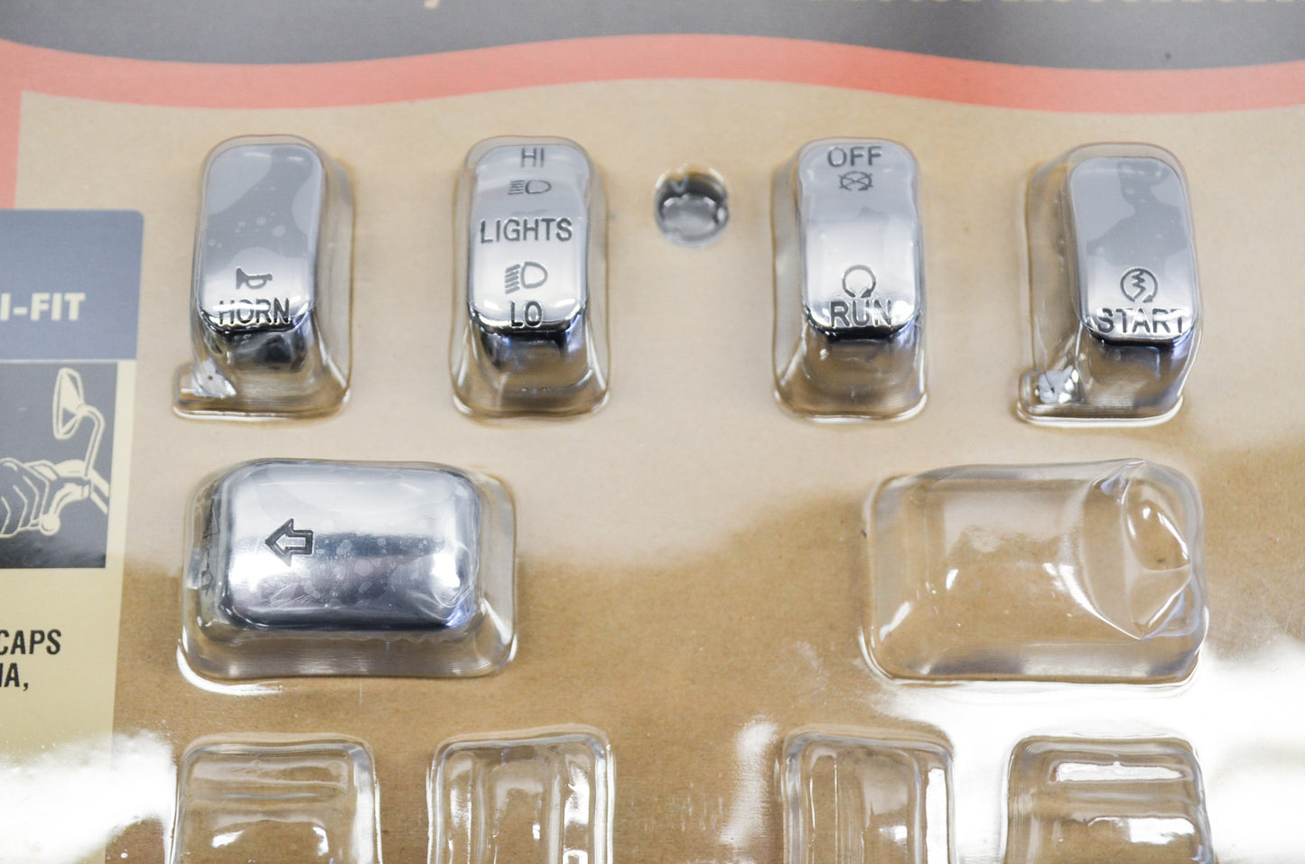 Chrome Switch Cap Kit NOS