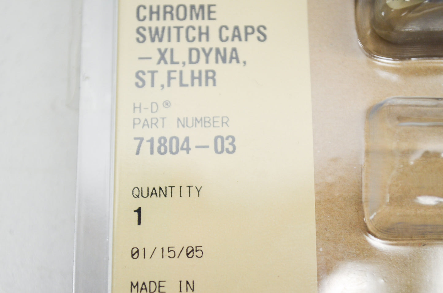 Chrome Switch Cap Kit NOS