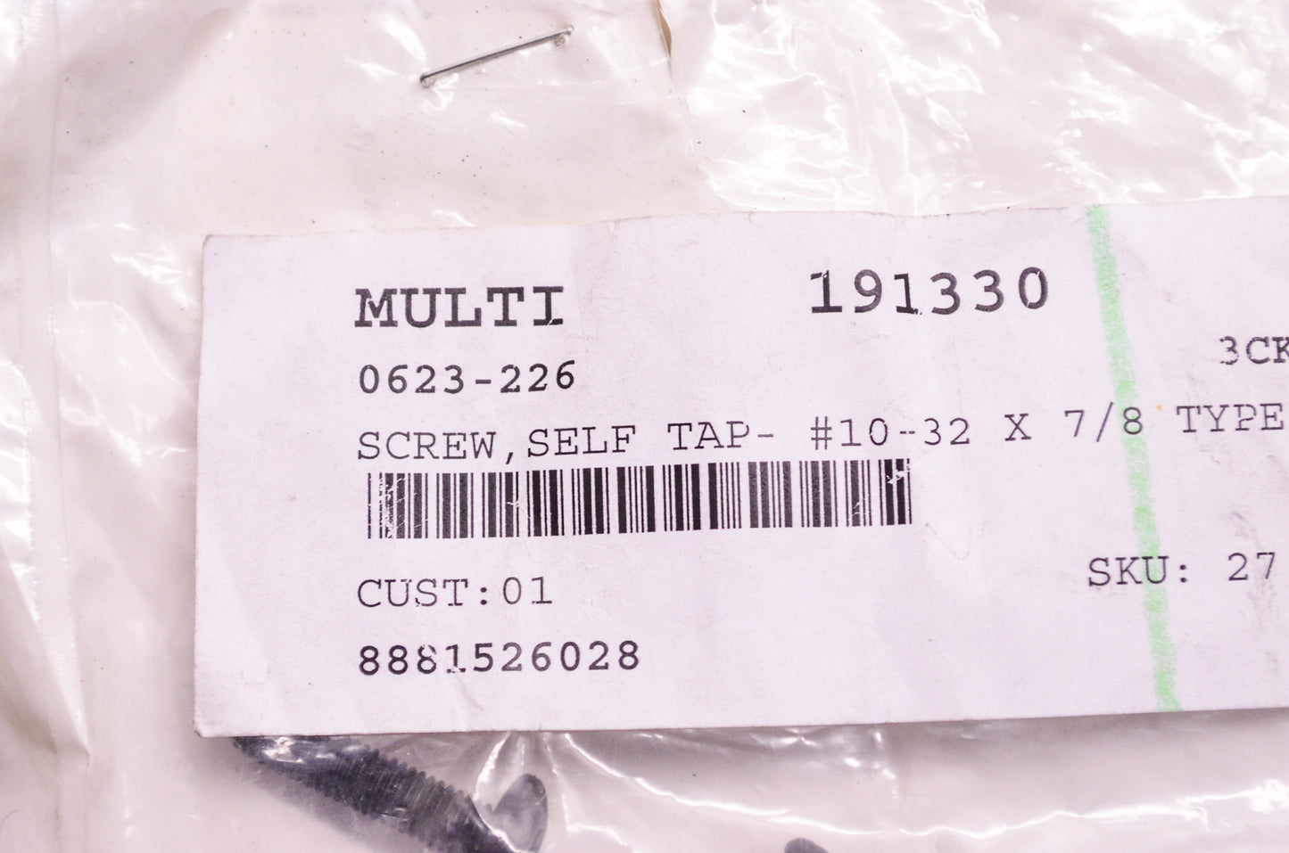 New Arctic Cat Self Tapping Screw #10-32x7/8 Qty 2 NOS