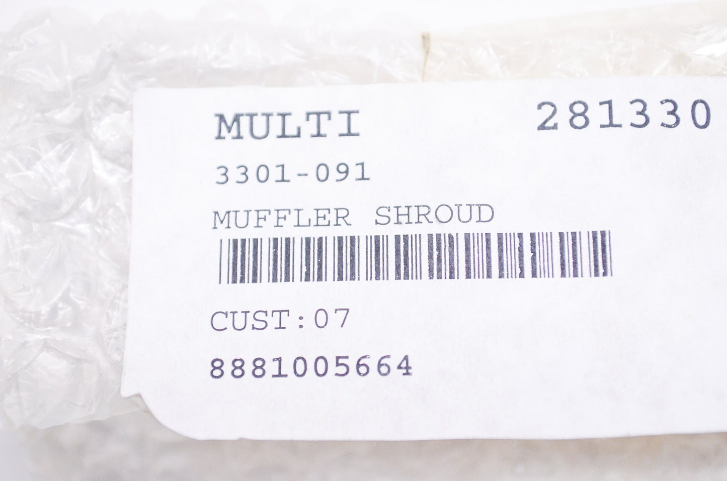 OEM Arctic Cat 3301-091 Muffler Shroud NOS