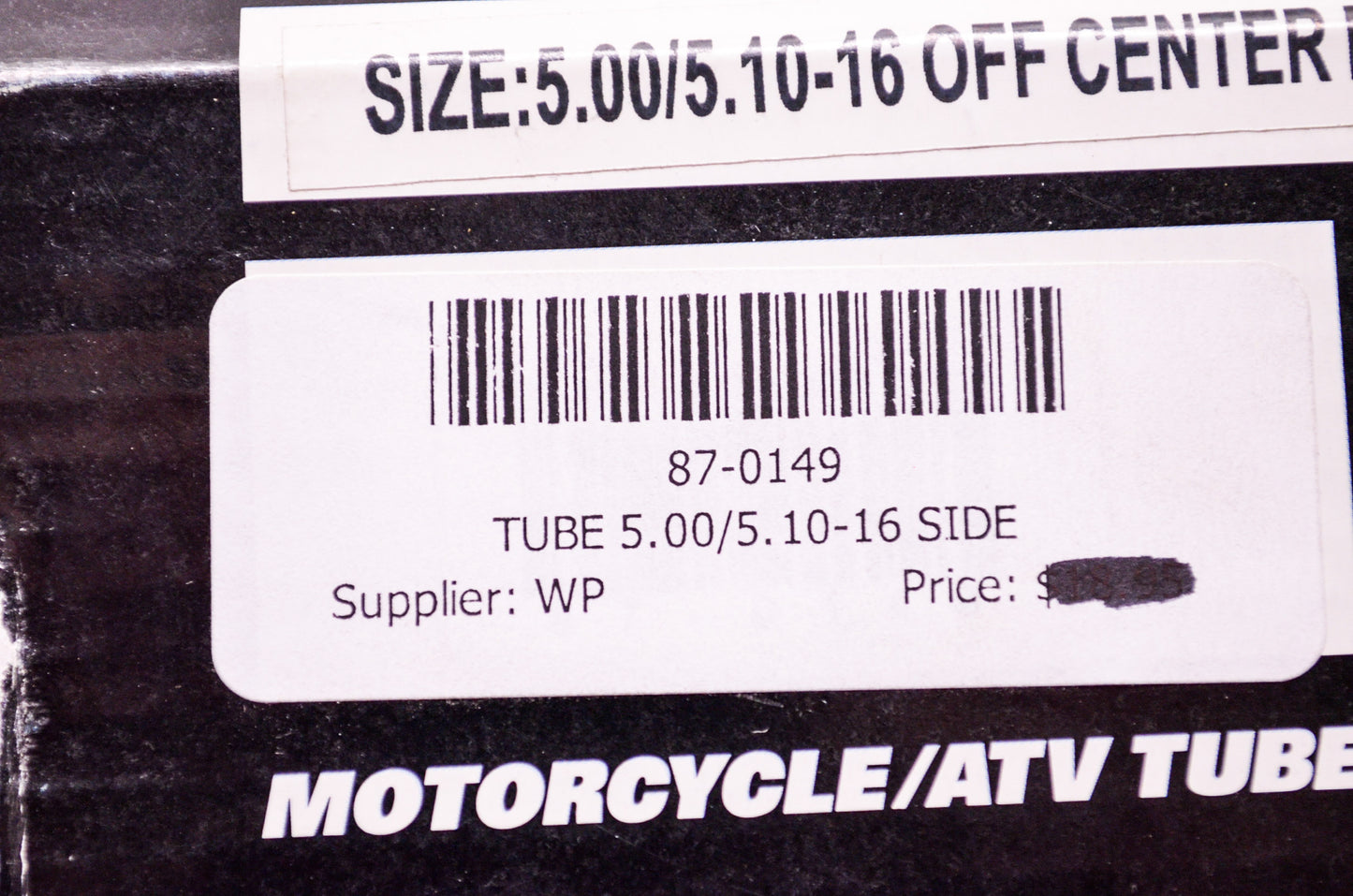 New Sedona Tire and Wheel Motorcycle ATV Tube 5.00/5.10-16 Off Center Rubber TR1