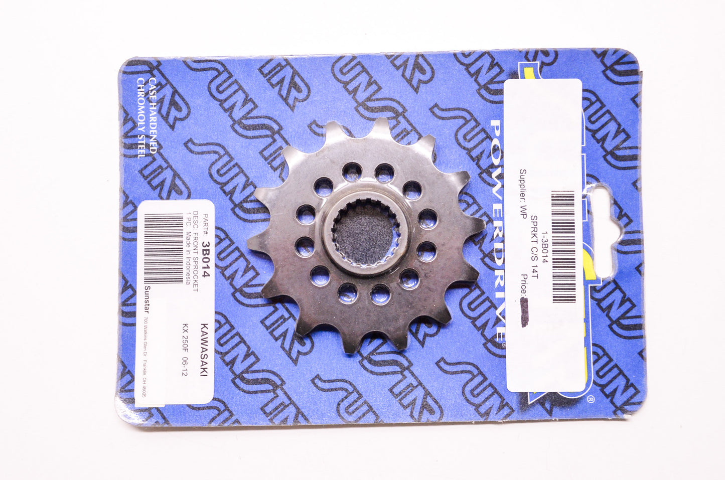 New Sunstar Case Hardened Chromoly Steel Front Sprocket 14T Kawasaki KX 250F '06