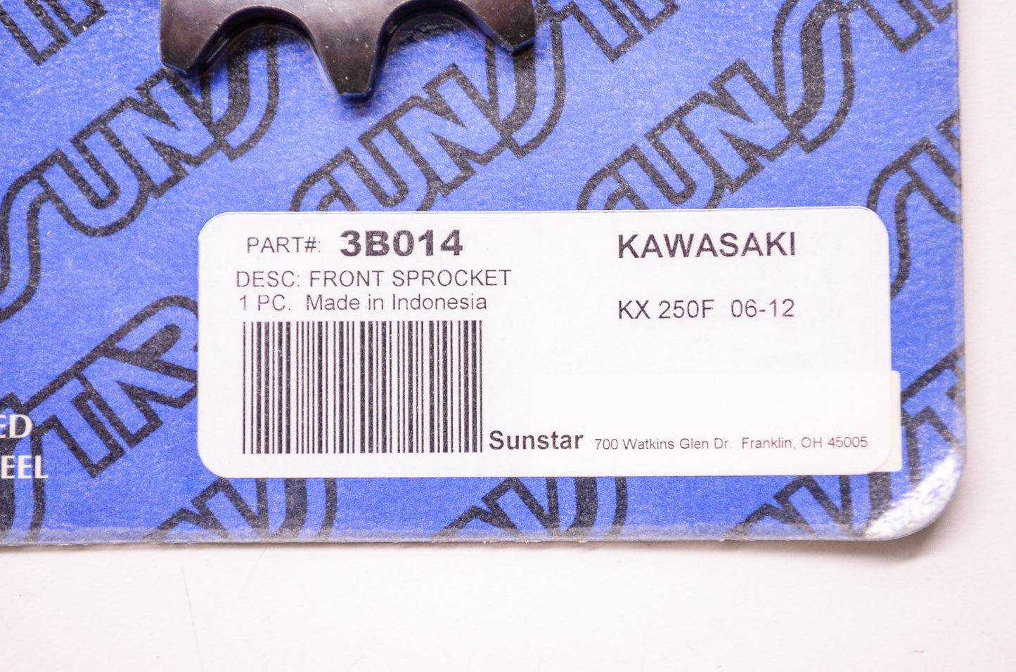 New Sunstar Case Hardened Chromoly Steel Front Sprocket 14T Kawasaki KX 250F '06