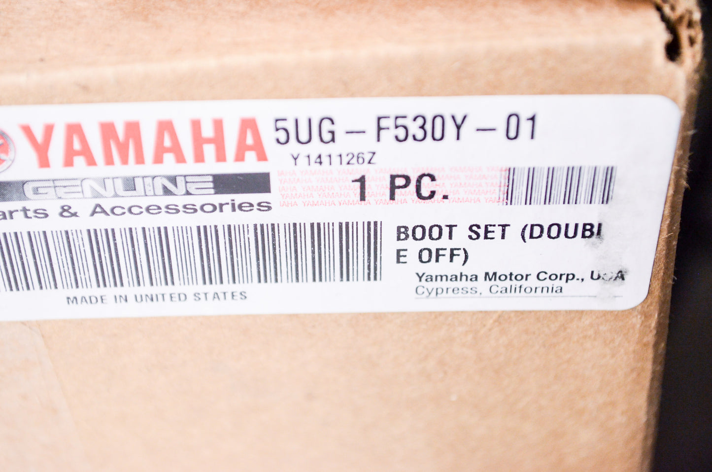 OEM Yamaha 5UG-F530Y-01-00 Double Offset Boot Set NOS