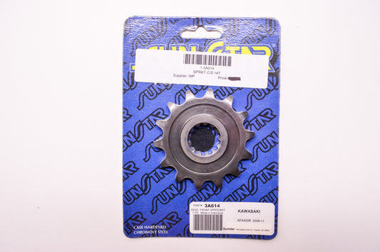 New Sunstar Case Hardened Chromoly Steel Front Sprocket 14T Kawasaki KFX450R '08