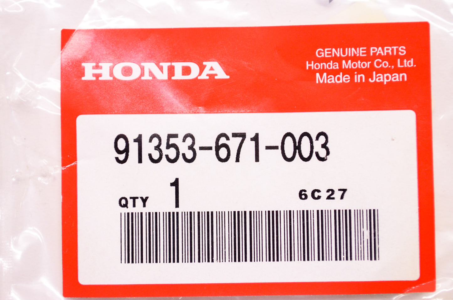 OEM Honda 91353-671-003 O-Ring (14MM) NOS