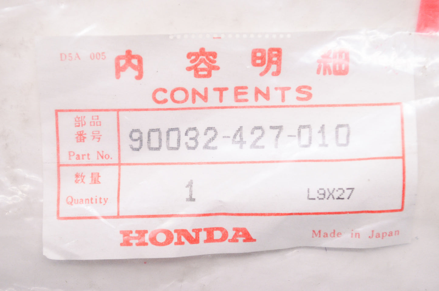 OEM Honda 90032-427-010 Cylinder Stud Bolt B NOS