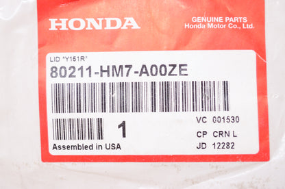 OEM Honda 80211-HM7-A00ZE Lid *Y151R* NOS