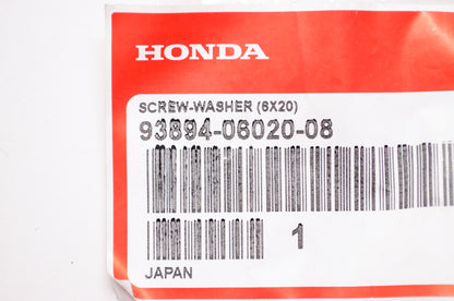 OEM Honda 93894-06020-08 Washer Screw (6X20) Qty 2 NOS