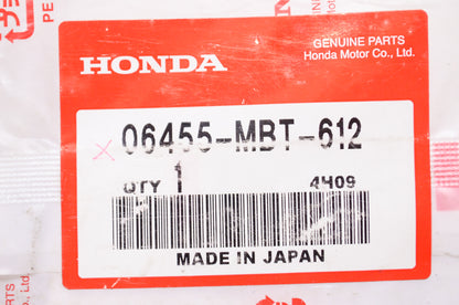 OEM Honda 06455-MBT-612 Front Pad Set NOS