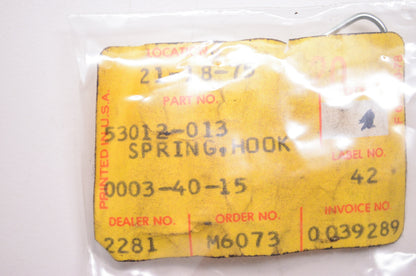 OEM Kawasaki 53012-013 Hook Spring NOS
