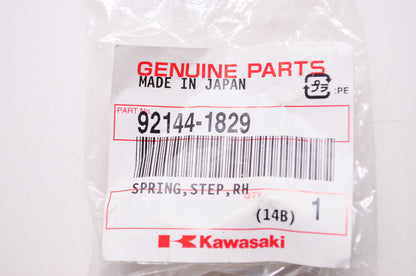 New OEM Kawasaki 92144-1829 Right Hand Step Spring NOS