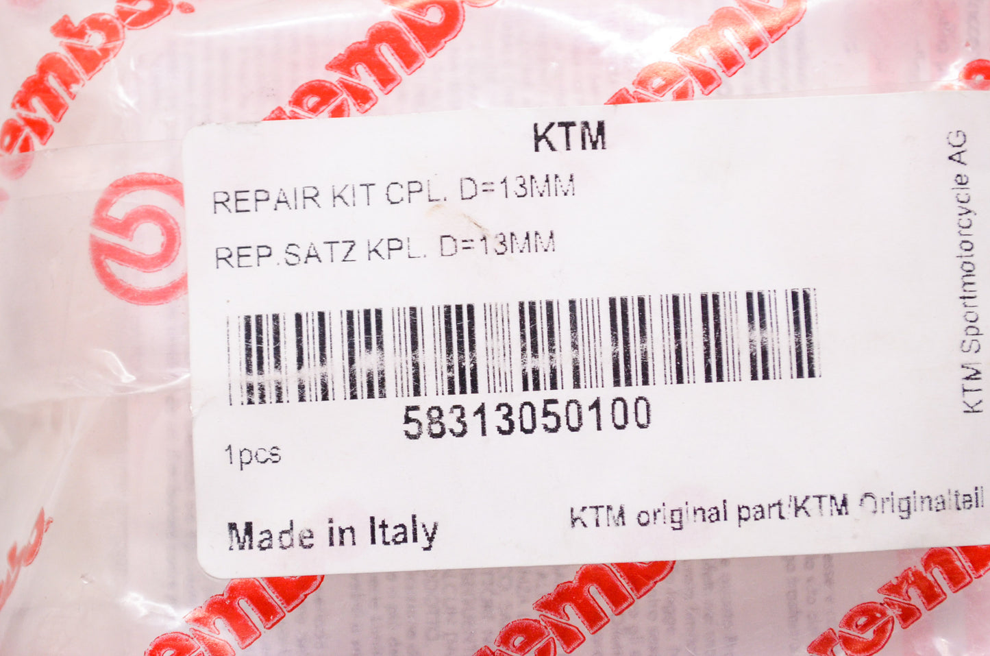 New OEM KTM Brembo Brake Cylinder Repair Kit D=13mm NOS