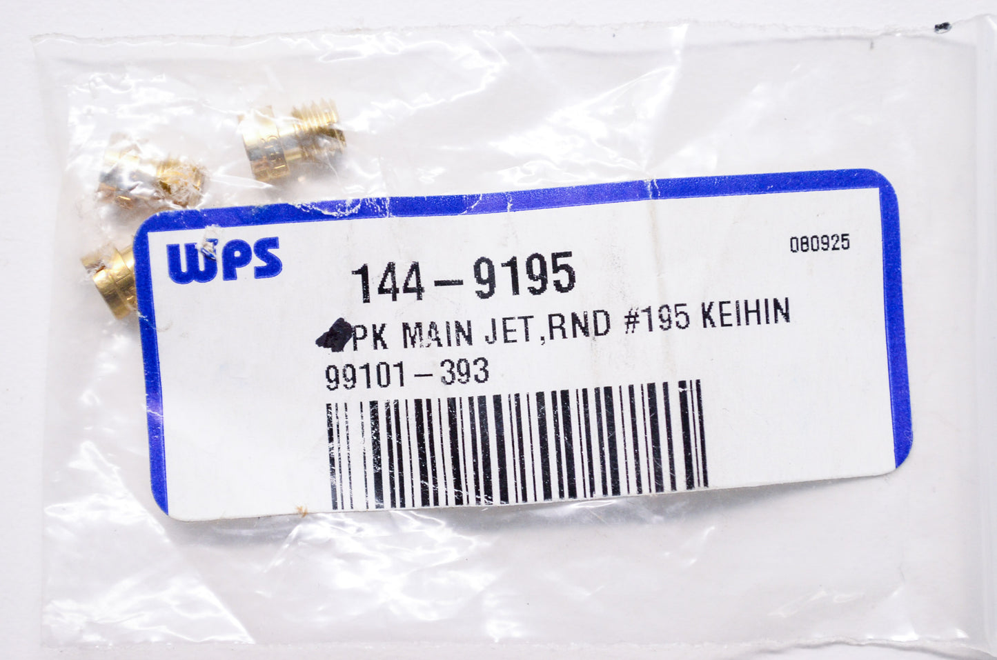 Aftermarket 144-9195, 99101-393 Main Jet Round Keihin #195 NOS