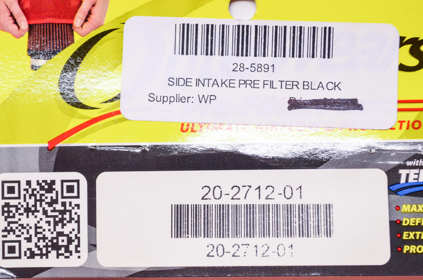 Outerwears 28-5891, 20-2712-01 Black Side Intake Pre Filter Polaris NOS