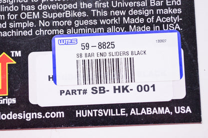 SB Bar End Sliders Universal Kit 7/8' Bars Black NOS