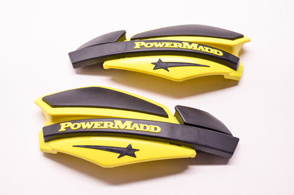 New PowerMadd Yellow Black Star Series Handguard System Qty 2 NOS