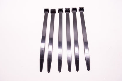Heavy Duty Reusable Releasable 9' Black Cable Black Cable Ties Qty 6 NOS