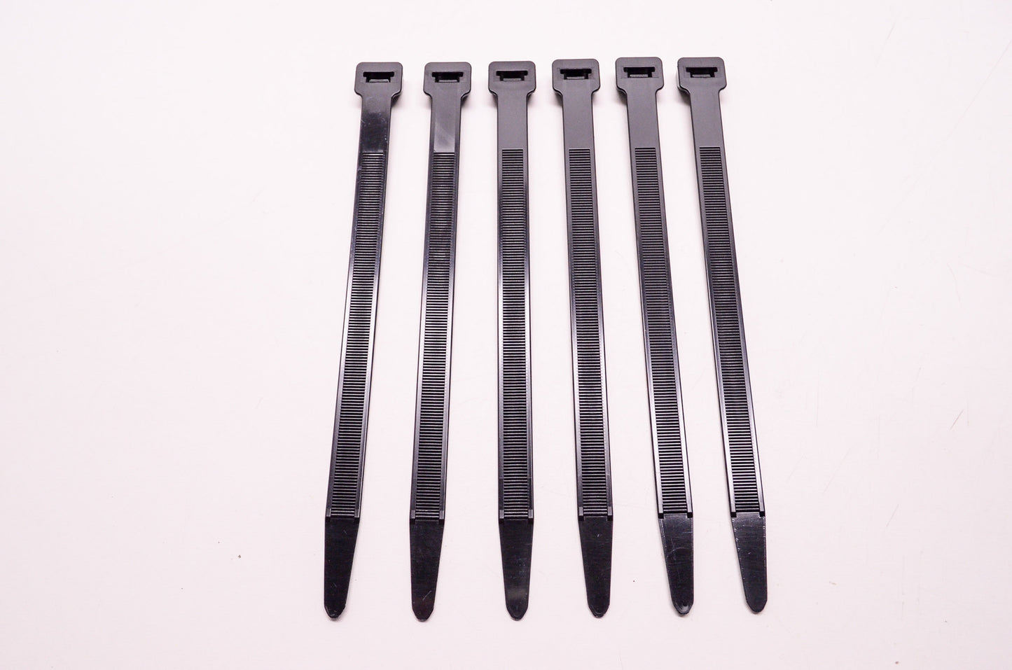 Heavy Duty Reusable Releasable 9' Black Cable Black Cable Ties Qty 6 NOS