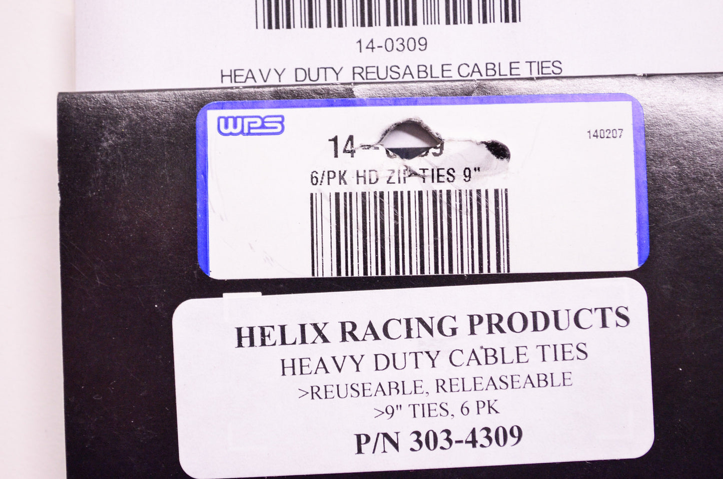 Heavy Duty Reusable Releasable 9' Black Cable Black Cable Ties Qty 6 NOS