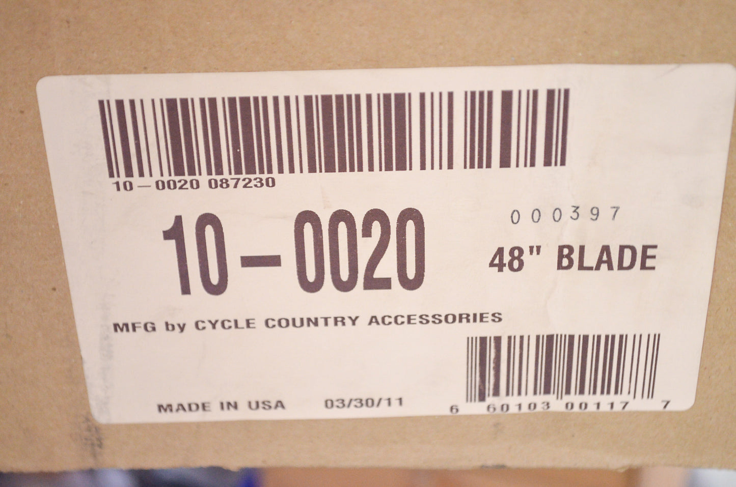48' Plow Blade Kit NOS