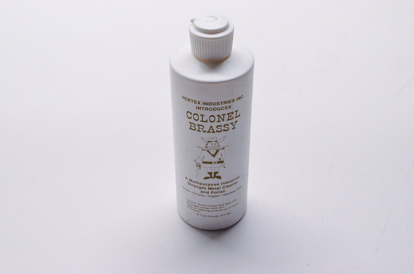 New Vertex Industries Colonel Brassy Multipurpose Metal Cleaner & Polish 16 oz N