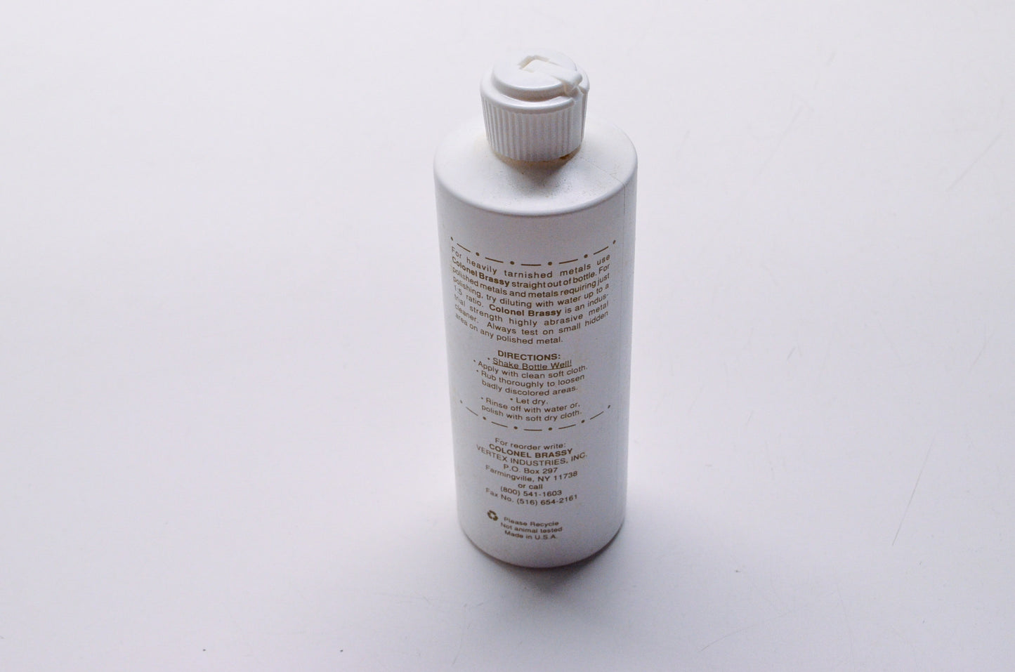 New Vertex Industries Colonel Brassy Multipurpose Metal Cleaner & Polish 16 oz N