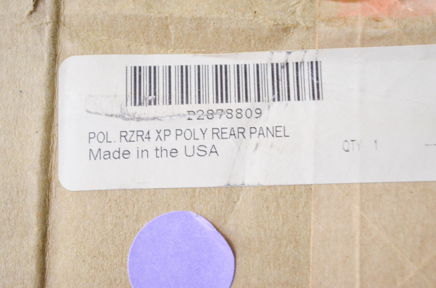 New OEM Polaris RZR 4 XP Poly Rear Panel Kit w/ Lock & Ride Clamp NOS
