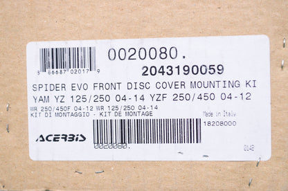 New Acerbis Spider Evo Front Disc Cover Mounting Kit NOS
