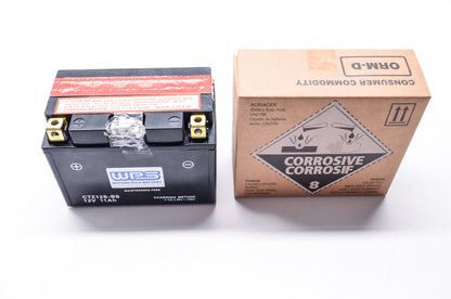 New WPS Maintenance Free Sealed Battery Kit w/ Acid Pack NOS