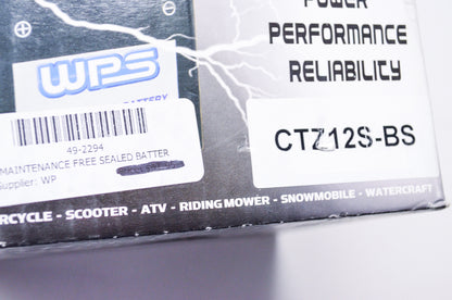 New WPS Maintenance Free Sealed Battery Kit w/ Acid Pack NOS